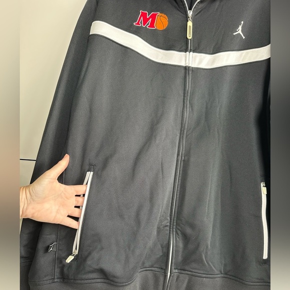 Men's Nike Air Jordan XL Full Zip Track Jacket Black Basketball UMD - Picture 4 of 11